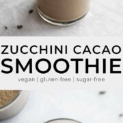 A glass of Chocolate Zucchini Smoothie.