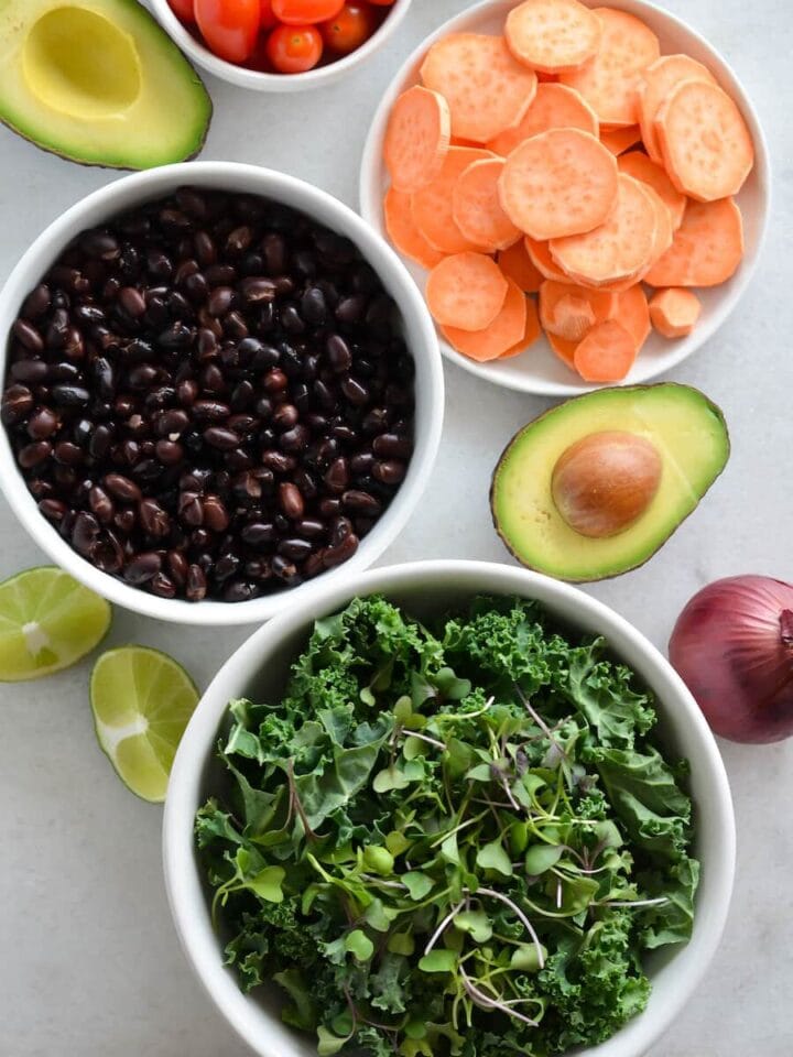Crispy Sweet Potato Black Bean Bowl - Real and Vibrant