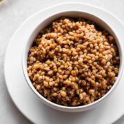Bowl of cooked wheat berries