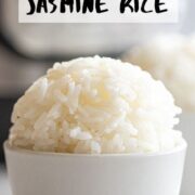 Pin for Instant Pot Jasmine Rice recipe.
