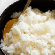 Pin for how to make sushi rice in the Instant Pot.