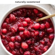Pin for homemade cranberry sauce.