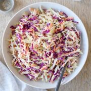 Coleslaw in a bowl.
